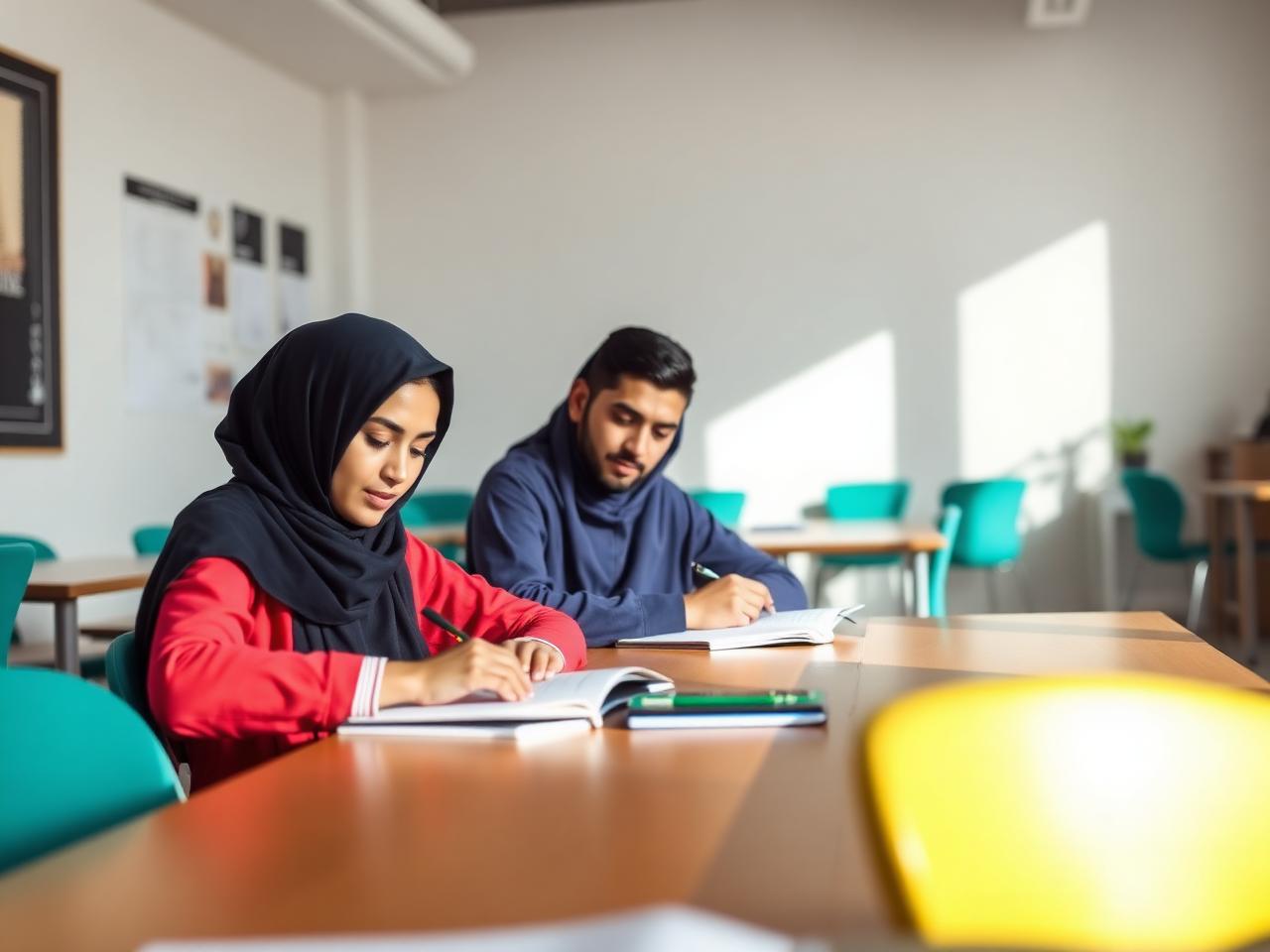 تلاميذ مغاربة يدرسون داخل مركز للدعم التربوي